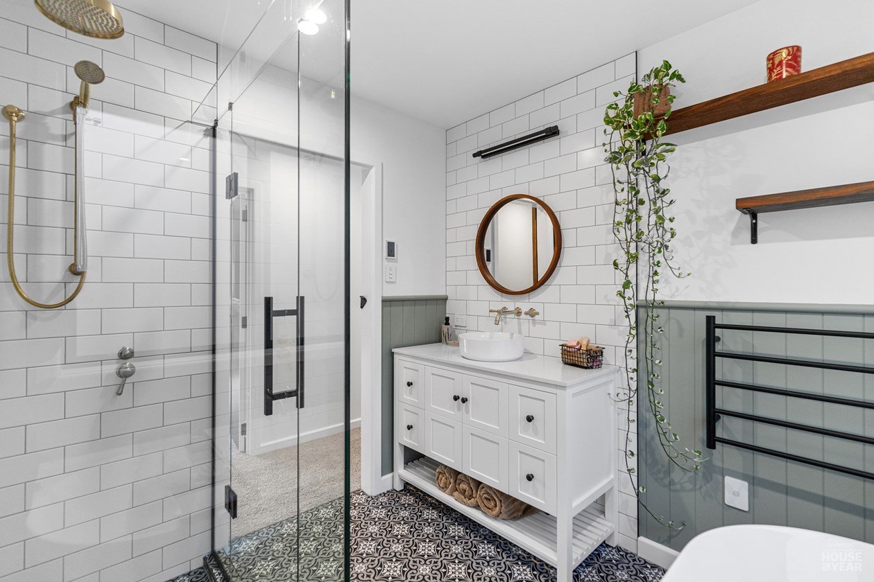 Home 2 house of the year symphony builders hamilton bathroom with shower
