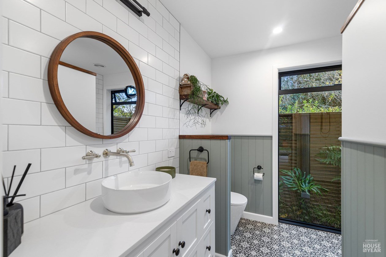 Home 1 house of the year symphony builders hamilton bathroom with toilet with mirror