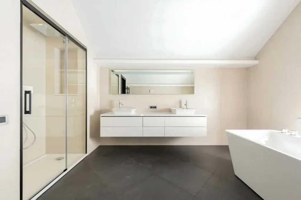 At Bathroom Renovations Hamilton, this image highlights our recent awards and showcases the quality of our renovation work.